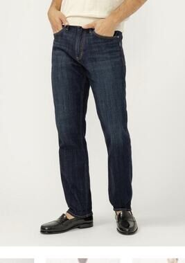 Silver Jean Co. Men's Jeans 46x32 Dark Blue Wash Stretch Machray Straight